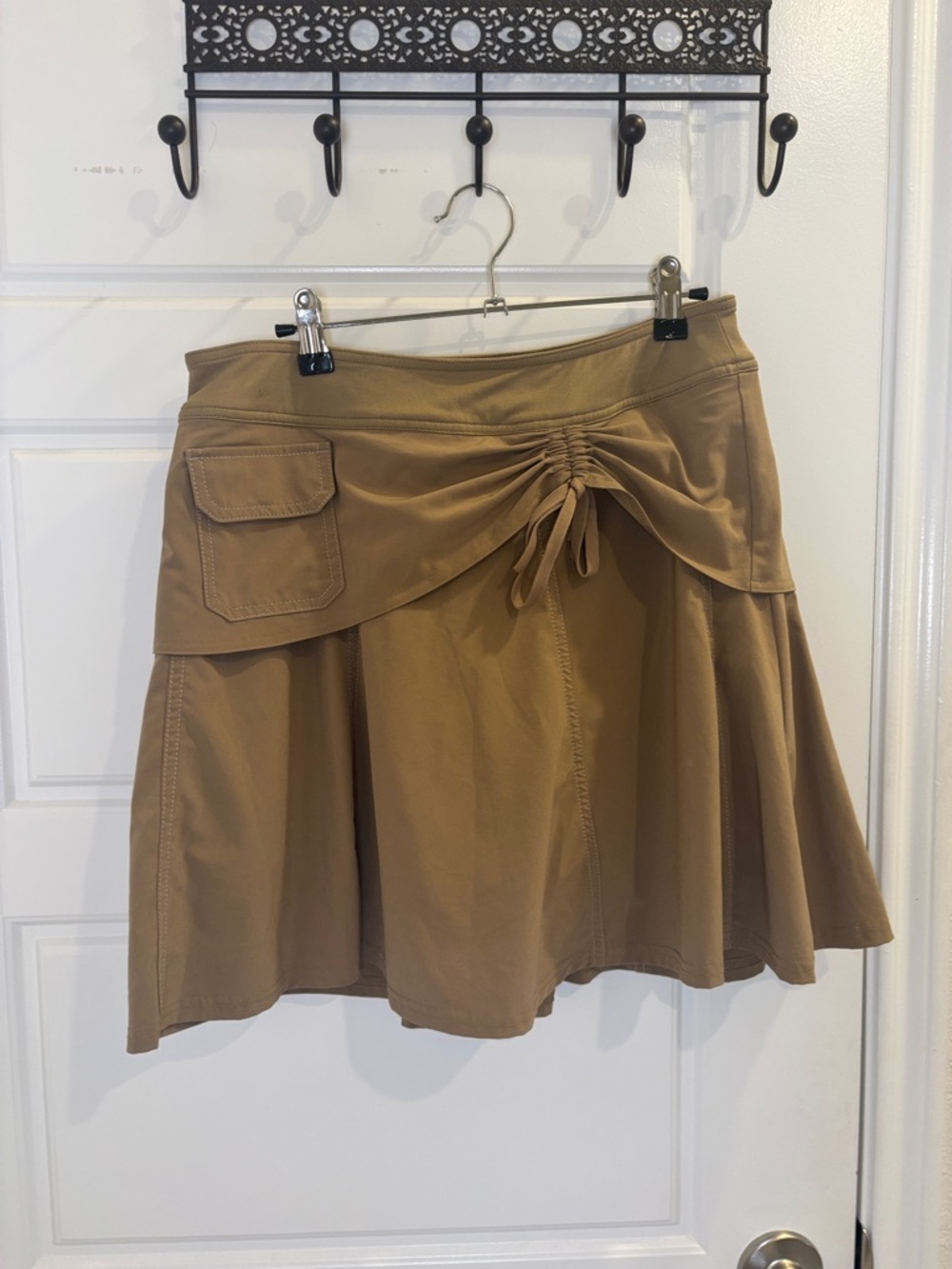 Athleta Tan Skort Size 6 Athletic Skirt Shorts Built In Shorts Drawstring Waist